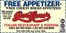 Special Coupon Offer for Giordano’s Italian - Kissimmee